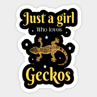 Just a girl who loves geckos, Cute Gecko lover Sticker